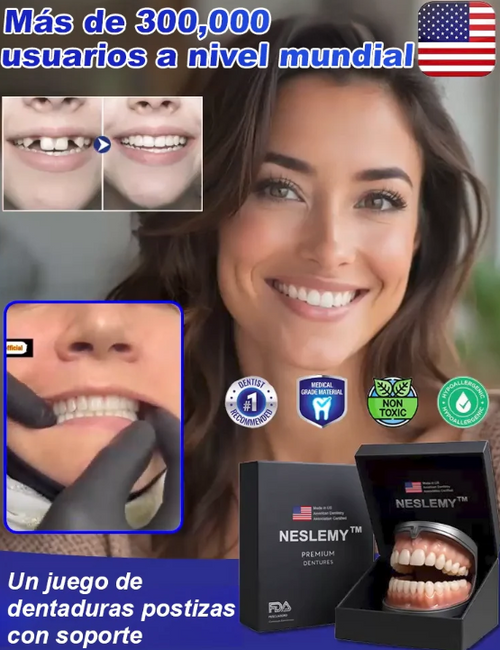 Set de prótesis dentales de soporte esquelético total